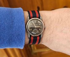 1940s Swiss Made Ancre 15 Rubis Military Officier Watch Ww2 era Mechanical Wind up Rare Historical Collectable