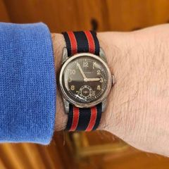 1940s Swiss Made Ancre 15 Rubis Military Officier Watch Ww2 era Mechanical Wind up Rare Historical Collectable