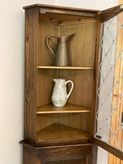 oak corner unit