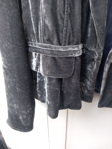 Next Vintage Crushed Velvet Jacket  Silver Grey (14)