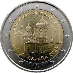 Spain 2 Euro Commemorative Coin 2026 - Poblet Abbey. UNCIRCULATED.