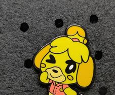 Isabel animal crossing enamel pin