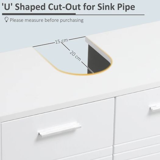 Under Sink Cabinet, Bathroom Vanity Unit, Pedestal Under Sink Design, Storage Cupboard (FREE SHIPPING)