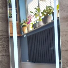 LED Bathroom Mirror Made in EU. Dual LED White Frame Premium Product Bright Light Ensuite Vanity Makeup Mirror