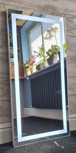 LED Bathroom Mirror White Solid Frame Dual LED Premium Product