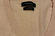 Blush pink V neck cashmere jumper