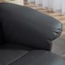 Recliner with Ottoman 145 adjustable backrest, 360 swivel, PU leather, Dark Grey Image 3
