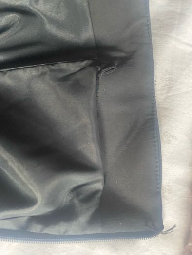 Coast black satin boned dress