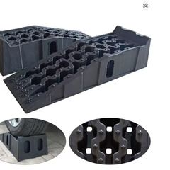 Heavy Duty 7 Ton Car Ramps Extra Wide, Non-Slip Plastic PP Vehicle Lifting Ramps for Cars, SUVs, Trucks and Vans  Pair of Low Rise Wide Car Lift Ramps