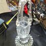 Beautiful 1920s Murano style Spun Glass, a Glass Acorn Basket hanging from a glass stem, Postage Available or Collection Image 2