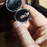 18 ct gold ring with Sapphire stone and 16 brilliant cut diamonds Image 7