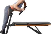 _Weight Bench Adjustable, All-in-One Durable Gym Bench for Full Body Workout, Weight Up to 350kg, Foldable Exercise Bench with 7 Back Positions, 7 Heights, Two Exercise Band, Upgrade Version