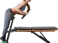 main image for ad _Weight Bench Adjustable, All-in-One Durable Gym Bench for Full Body Workout, Weight Up to 350kg, Foldable Exercise Bench with 7 Back Positions, 7 Heights, Two Exercise Band, Upgrade Version