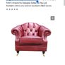 Chesterfield burgundy leather armchair Image 3