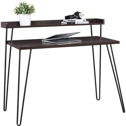 Dorel Haven Retro Desk With Riser Espresso - 9881196comuk