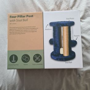 Cat Four Pillar Scratching Post with Sisal Ball