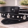 Unisex Black Skull Studded Leather Belt Punk Gothic Rock Leather Belt with Metal Skull & Rivets for Men Women Image 6