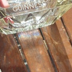 Guinness vintage heavy glass ashtray,,,collectors item, unusual with clear glass ,guinness logo on the 4 sides ,,see pictures for condition, sold as seen ,