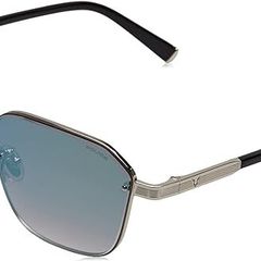 Police Unisex SPLE16 Sunglasses, Lewis Hamilton, Mirrored 579V Silver UV400