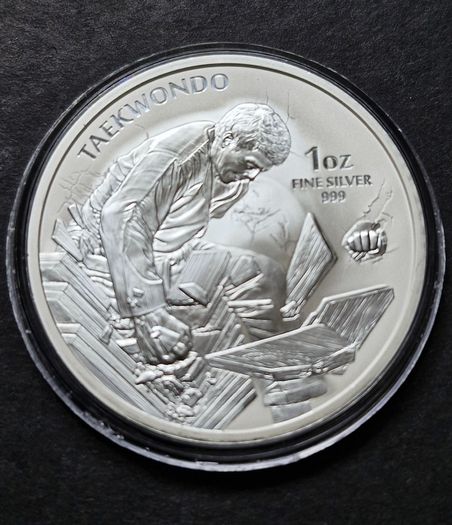 2021 South Korea 1 oz .999 Silver K-Series Taekwondo