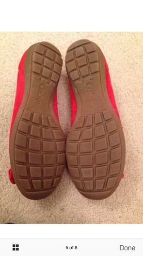 Gabor red comfort pumps