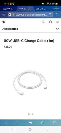 Apple Lightening & Type C cables (Original)
