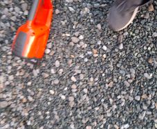 Husqvarna battery powered pole hedge trimmer
