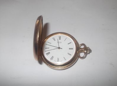 a gold plated pocket watch working by FOCUS swiss made