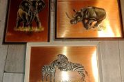 3 oil paintings on copper in frame,price for all
