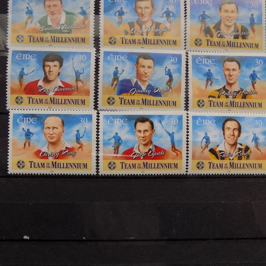 Ireland 2000.Hurling Team of the Millenium.Inc Jack Lynch and Christy Ring.Full set of 15 Players.MNH.