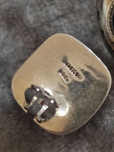 Vintage sterling silver clip on earrings
