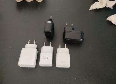 Bundle of 5 :  Euro Two Pin Chargers - at least 2 are fast chargers