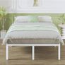 High White King Size Bed Frame 5ft with Rounded Corners, Heavy Duty Metal Bed Frames King Size with Steel Slats, 46 cm High, Ample Space Under-bed, Noise Free, Easy Assembly Image 8