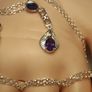 Sterling Silver Natural Amethyst Drop Pendant and Chain (February Birthstone) Image 6