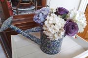 Decorative Watering Can with Faux Flowers
