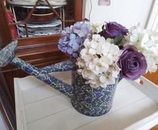 Decorative Watering Can with Faux Flowers