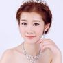 Pretty Crystal Pearl Bridal Accessories Set Image 5