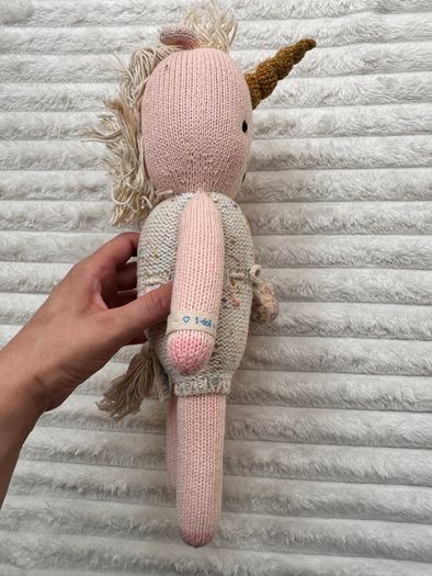 Cuddle + Kind ELLA Unicorn Plush Plush Doll Handmade In Peru approx. 35 cm. Used Please see photos