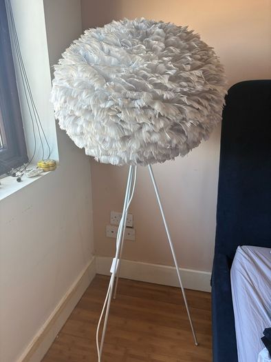 Eos feather floor lamp, grey