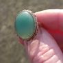 Large 9 Carat Gold Cabochon Jade Ring Image 8