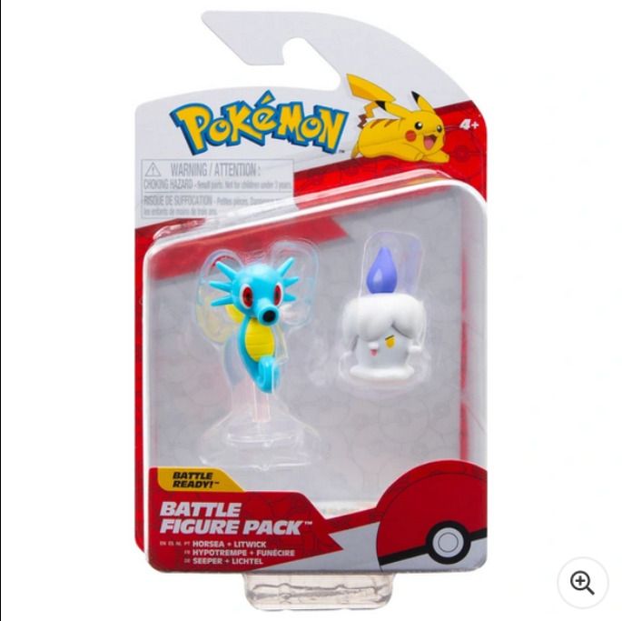 Pokemon Litwick and Horsea 5cm Battle Figures 2 Pack