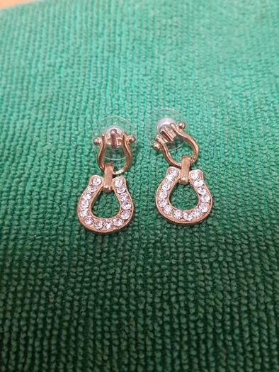 Vintage Horseshoe Diamond Earrings