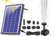 6.5W Solar Fountain, Built-in 1500 mAh Battery, Upgraded Solar Pond Pump, Water Pump, Solar Floating Fountain Pump with 6 Fountain Styles for Garden, Bird Bath, Pond and Fish Container (FREE POSTAGE)