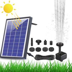 6.5W Solar Fountain, Built-in 1500 mAh Battery, Upgraded Solar Pond Pump, Water Pump, Solar Floating Fountain Pump with 6 Fountain Styles for Garden, Bird Bath, Pond and Fish Container (FREE POSTAGE)