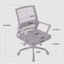 Adjustable office chair, ergonomic mesh swivel seat, with lumbar support, height adjustment, 360 degree rotation, and tilt function, mesh backrest for home office(Black) Image 3