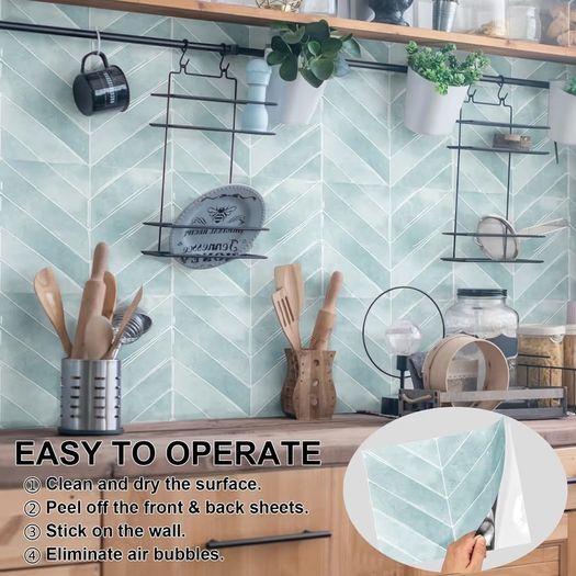 Brand New Tile Stickers 28.7 x 22.9 cm 3D Waterproof Adhesive Wall stickers 30 Pieces