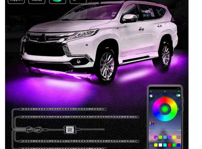 APP Controlled 4pcs 90X120CM Car Underglow Underbody  LED Strip Light