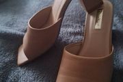 Shoes/Ladies Black and Beige Peeptoe .. Size: 4 UK