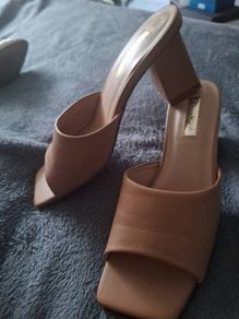 Shoes/Ladies Black and Beige Peeptoe .. Size: 4 UK