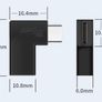 90 Degree Right Angle USB 3.1 Type C Male To Female USB-C Converter Adapter Image 2
